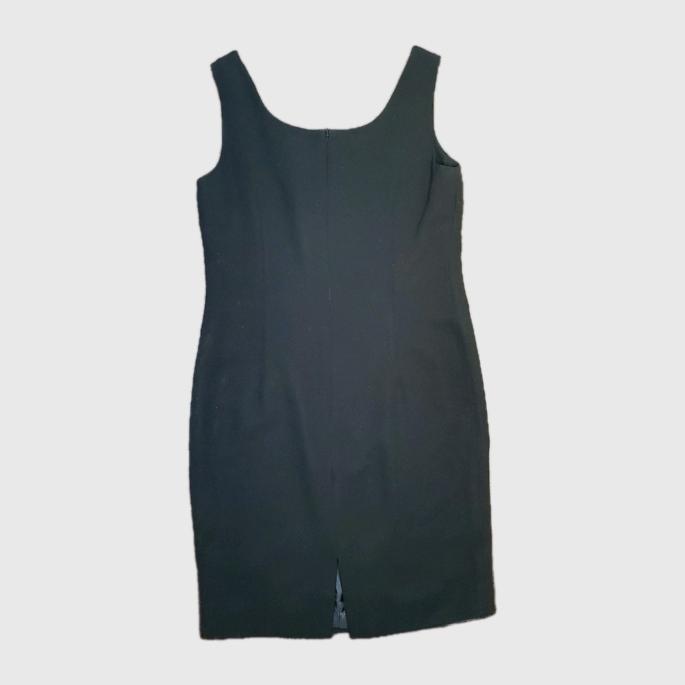 Brooks Brothers Loro Piana Black Classic Wool Sheath Dress Size 4 USA Made